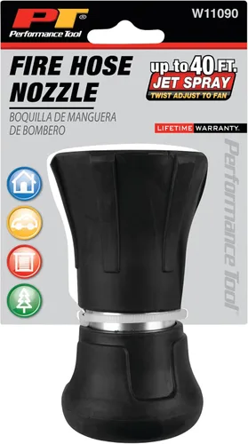 Vista 6 de Performance Tool W11090 Boquilla de manguera de incendios – Rociador de agua de metal resistente con patrones de pulverización ajustables
