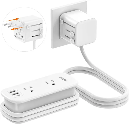 Vista 10 de VYLEE Universal Travel Adapter with 6FT Extension Cord