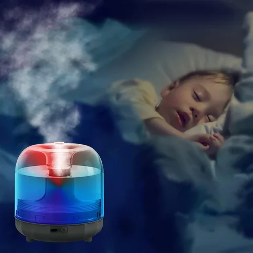 Vista 6 de Mini humidificadores portátiles, 2024 nuevos humidificadores pequeños de niebla fría de 16.9 fl oz para dormitorio, humidificador de escritorio USB