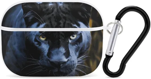 Vista 9 de Panther with Blue Eyes for Airpod Pro Case Cover Hard Shell Full Drop Protection Cover with Keychain Compatible with AirPod Pro 2nd/1st