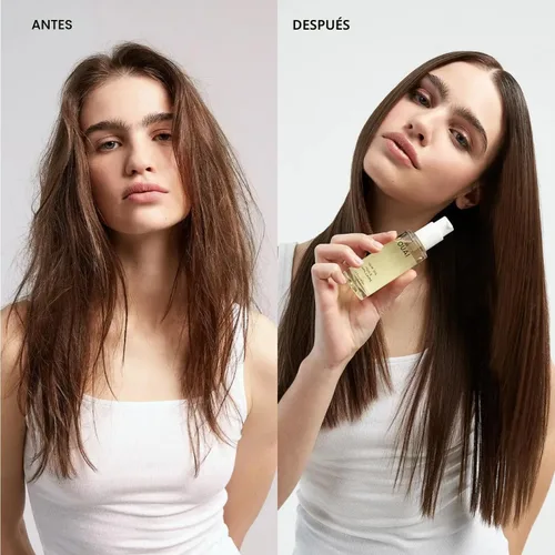 Vista 4 de Aceite para el cabello OUAI tamaño de viaje - Aceite protector térmico para el cabello para el control del encrespamiento - Añade brillo y suaviza