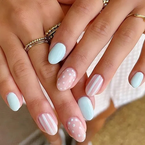 Vista 26 de Uñas postizas a presión de almendra marrón, medianas con diseños de leopardo y purpurina, uñas postizas en forma de almendra otoñal, uñas acrílicas