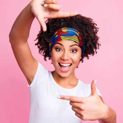 Vista 5 de Syhood 8 diademas africanas para mujer, banda ancha elástica con estampado bohemio, para yoga, deportes, entrenamiento, diadema elástica con nudo
