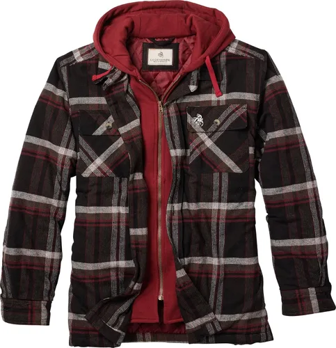Vista 21 de Legendary Whitetails - Chaqueta Maplewood tipo camisa con capucha para hombre Cuadros de bisonte antiguo