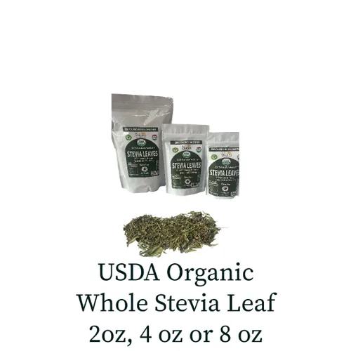 Vista 3 de Buy Wellness Stevia Leaf Raw Certified Organic 8 oz (1/2 lb) Pure Sweet Leaf Stevia SIN amargura, dulzura natural y cero calorías.