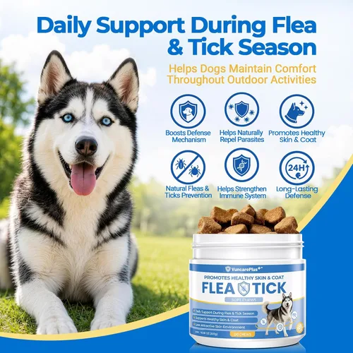 Vista 2 de Flea and Tick Soft Chews for Dogs, 120 Count
