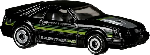 Vista 3 de Hot Wheels Mustang SVO '84, los años 80 2/10 [Negro/Verde] 25/250