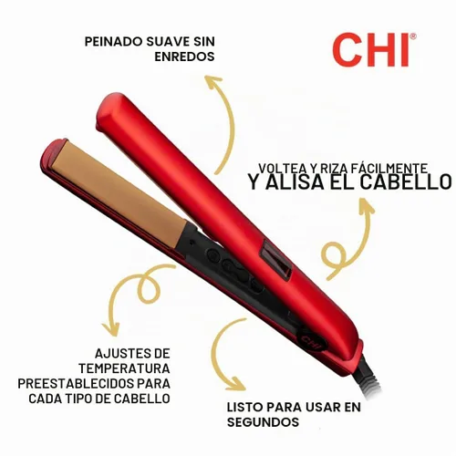 Vista 2 de CHI Plancha de pelo de cerámica digital original de 1 pulgada, plancha de peluquería, ofrece resultados suaves y brillantes, calor uniforme