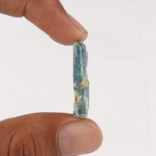 Vista 9 de GEMHUB Lápiz de cianita áspero pequeño con cristal curativo de cianita azul áspero suelto, tamaño pequeño, 9.7