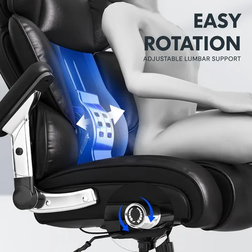 Vista 6 de FLEXISPOT Silla de oficina grande y alta de 600 libras para personas pesadas, silla de escritorio de computadora resistente con soporte lumbar