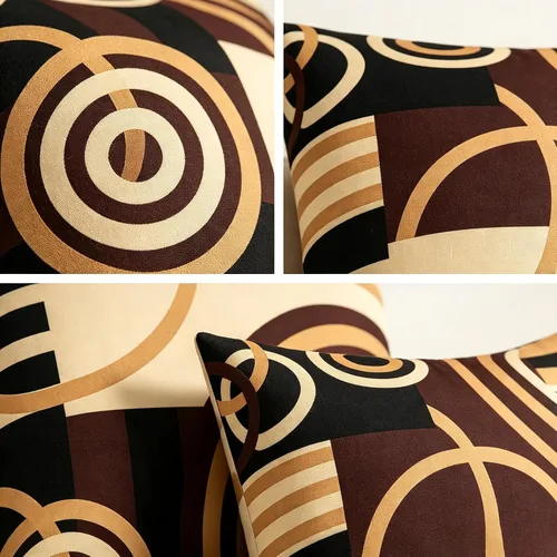 Vista 149 de Juego de 2 fundas de almohada abstractas de 16 x 16 pulgadas para niños, niñas, adolescentes, decoración de dormitorio, moderna a rayas, decoración