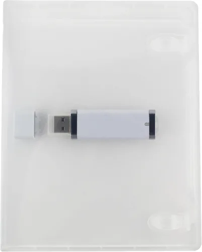 Vista 2 de Flash Pac® - Funda para unidad flash USB, súper transparente y compatible, color blanco, 1 GB USB, paquete de 25