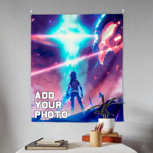 Vista 13 de XIAYUEHUA Bandera de fondo personalizada para subir imagen de tapiz personalizado para dormitorio, pancartas y letreros personalizados para colgar