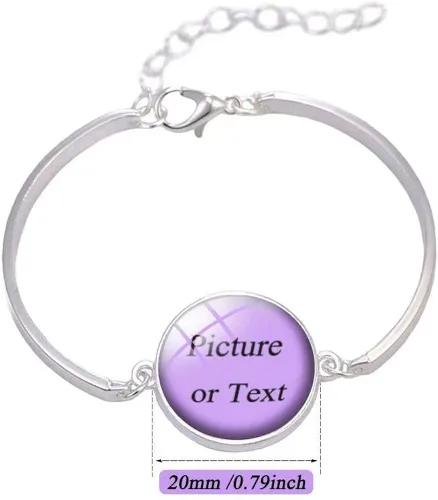 Vista 3 de NA Bidon France Grotte Saint-Marcel Womens Bracelet Crystal Glass Charm Silver Metal Adjustable Bracelet Travel Souvenirs Gifts for Girls