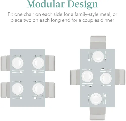Vista 10 de Best Choice Products Juego de comedor de 5 piezas de vidrio, muebles modernos de mesa de cocina para comedor, dinette, espacio compacto ahorrador