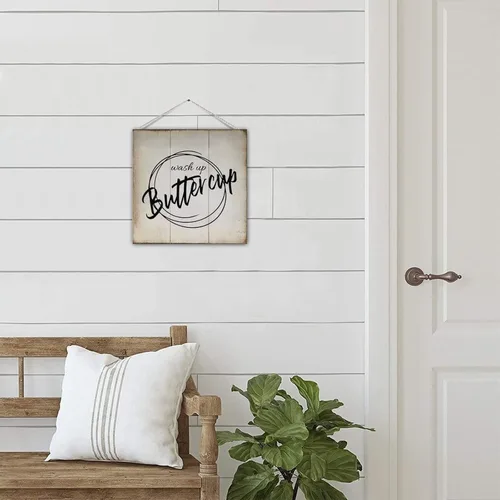 Vista 7 de Funny Bathroom Pallet Sign Plaque Wash Up Butter Cup Rural Wood Family Sign Board Country Bathroom Wall Hanging Decor for Toilet Restroom Bathroom