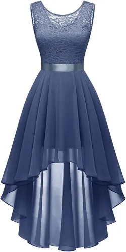 Vista 38 de BeryLove Vestido de cóctel de encaje formal para mujer, fiesta de invitada Negro