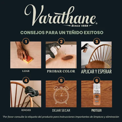 Vista 7 de Varathane Premium - Tinte para madera de secado rápido en aerosol, 10.25 onzas, ébano Proyectos de madera para interiores, un color de capa