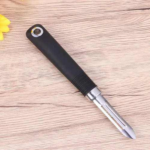 Vista 6 de Yardwe Pelador multifuncional de acero inoxidable, pelador de verduras no giratorio para uso en la cocina con agujero para colgar para un fácil