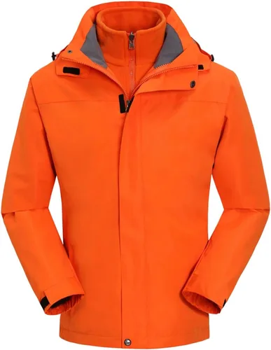 Vista 8 de Chaqueta de esquí 3 en 1 para hombre, impermeable, abrigo de nieve de invierno, resistente al viento, con capucha con forro polar cálido