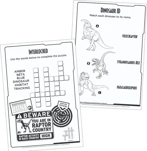 Vista 4 de Libro para colorear y actividades Jumbo de Jurassic World - 64 páginas