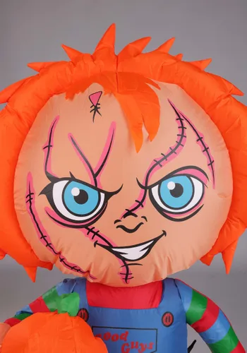Vista 2 de Decoración Inflable de 2.5 FT de Chucky de Child's Play para Niño Multicolor