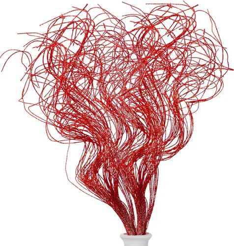 Vista 8 de Ramas Curly Ting Ting con Purpurina Ramas de Navidad Relleno para Jarrones Ramitas Curly Artificiales para Árbol de Navidad Guirnalda Corona
