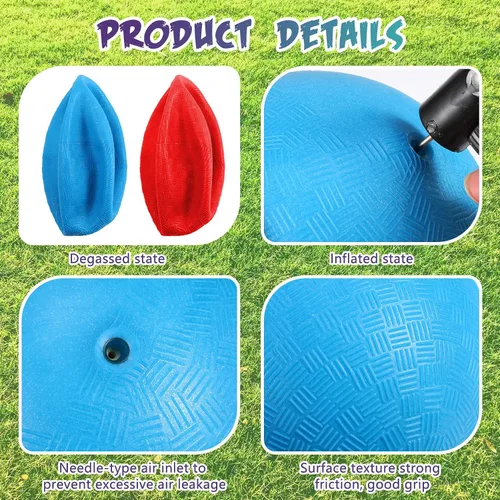 Vista 7 de Macarrie 30 piezas pelotas de juegos 6 pulgadas, pelotas de esquivar, pelotas de patada para niños y adultos, pelotas inflables coloridas, pelotas