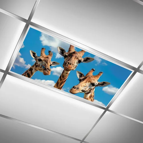 Vista 16 de Cubiertas de luz fluorescente para luces de techo de aula – Película retroiluminada de 2x4 pies para luminarias fluorescentes, fácil de instalar