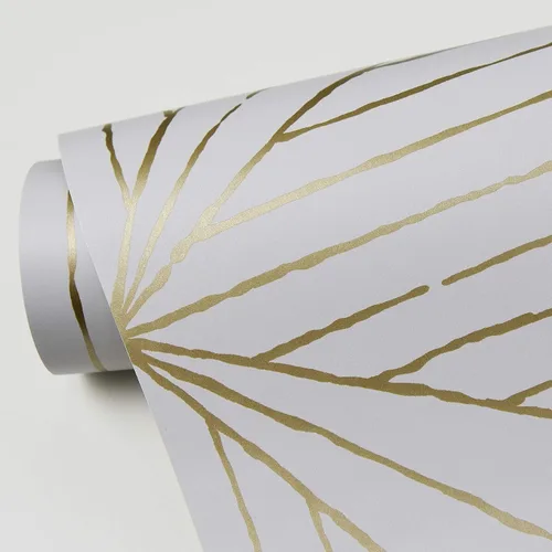 Vista 6 de Scott Living WallPops - Papel tapiz dorado para despegar y pegar, NuWallpaper