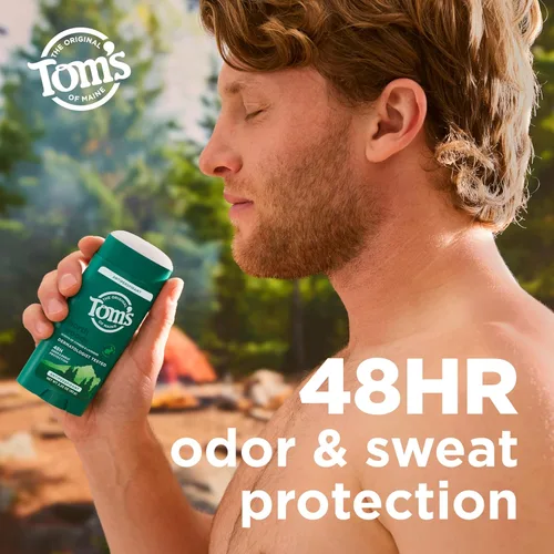 Vista 3 de Tom’s of Maine North Woods - Desodorante antitranspirante para hombres y mujeres, 48 horas de protección contra el olor y el sudor, aroma a pachulí