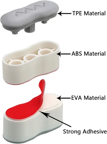 Vista 4 de Parachoques de bidé, 4 almohadillas para aumentar la altura, kit universal de parachoques de asiento con adhesivo fuerte, parachoques de repuesto