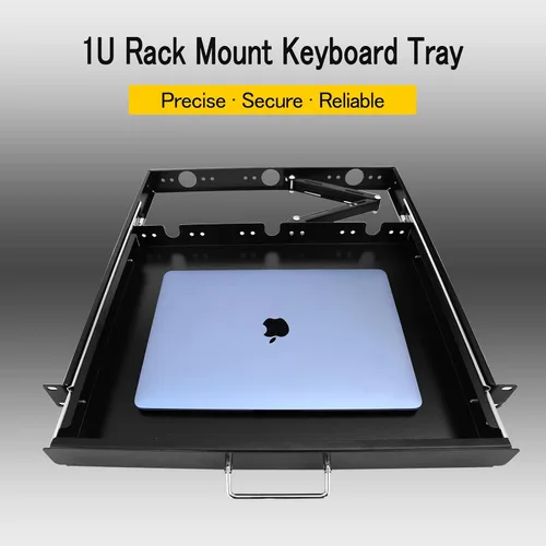 Vista 2 de 1U Rack Mount Sliding Keyboard Tray Cantilever para Servidor Data Network Rack Tamaño adecuado