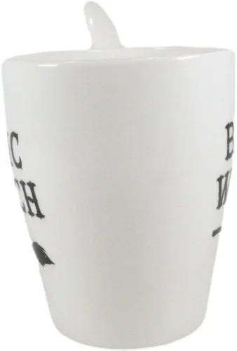 Vista 6 de Ebros Gift Wicca Gothic Alchemy Witchcraft Divinity - Juego de taza y cuchara de porcelana con mango integrado de soporte de cuchara de 9 onzas