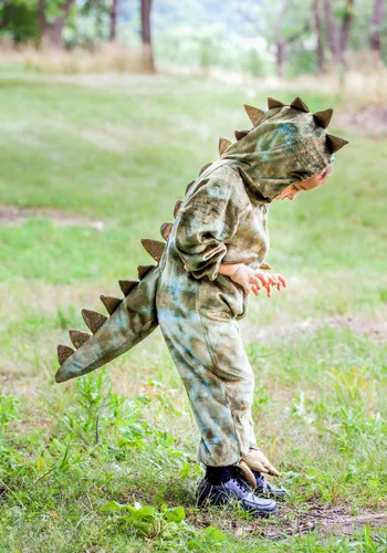 Vista 4 de Disfraz de dinosaurio para niños Multicolor
