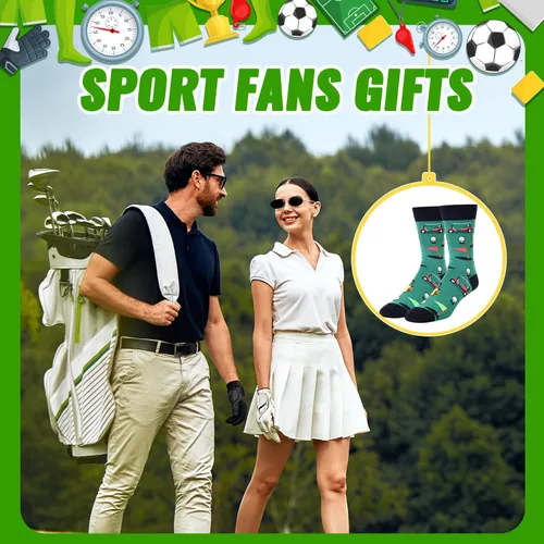 Vista 2 de HAPPYPOP Calcetines novedosos para hombre, calcetines de bolos de golf con bandera estadounidense, doctor, enfermera, optometría, música, regalos