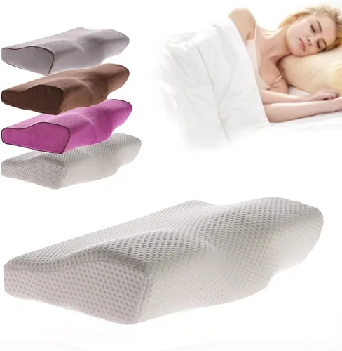 Vista 11 de Almohadas ortopédicas para el cuello para aliviar el dolor, dormir de lado, almohada cervical cervical de espuma viscoelástica, almohadas cervicales