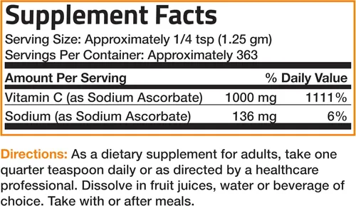 Vista 7 de Bronson Labs cristales de vitamina C, 1000 mg (ascorbato de sodio no acídico), 1