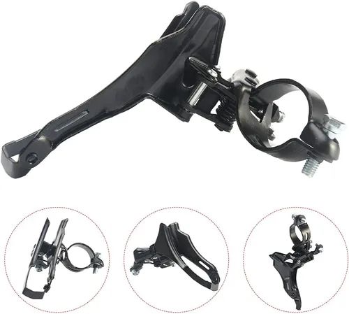 Vista 5 de Tookie Desviador delantero de bicicleta, desviador universal de bicicleta, cambiador de velocidad de acero TZ 30 Accesorios de repuesto