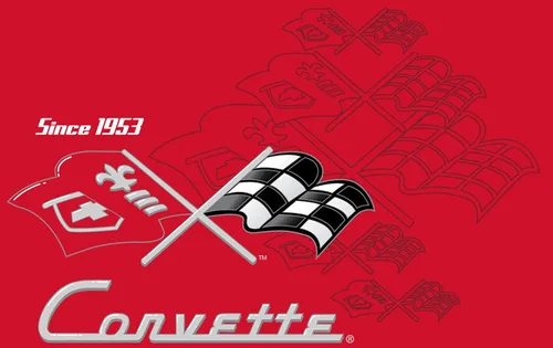 Vista 4 de JH Design - Camisetas de manga corta para hombre Chevy Corvette con cuello redondo