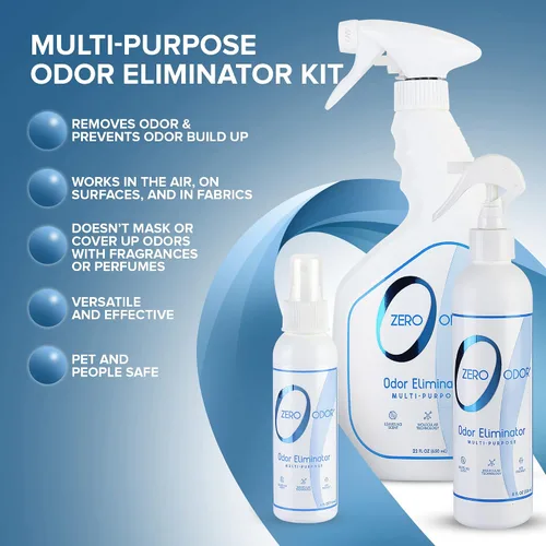 Vista 2 de Zero Odor - Eliminador de olores fuertes multiusos para hogar, oficina, automóvil, baño, hotel, desodorante de habitación y neutralizador de olores