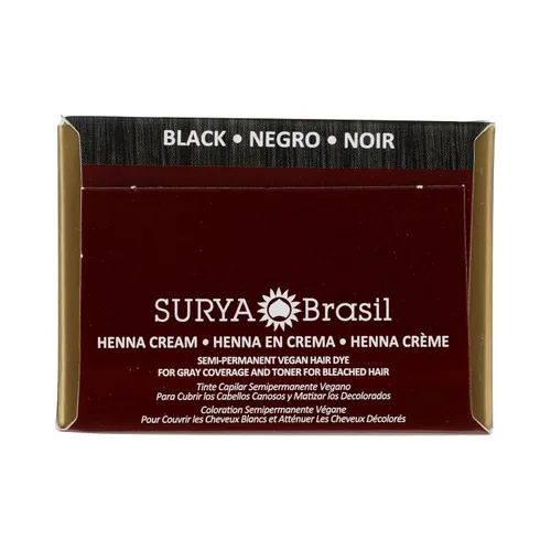 Vista 7 de Crema de Henna Surya Brasil, negro 2.31 onzas, Negro