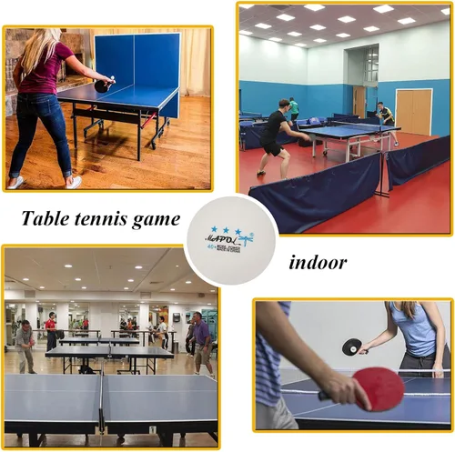 Vista 6 de MAPOL Pelota de tenis de mesa de práctica avanzada de 60/22 unidades, 3 estrellas, 40+