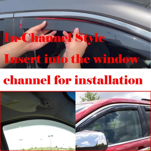 Vista 3 de Deflector de protección de ventilación para ventana de humo estilo canal compatible con GMC Terrain 2010-2017