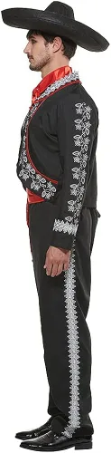 Vista 5 de FantastCostumes Disfraz de Mariachi para hombre del Día de los Muertos