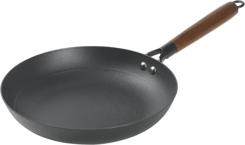 Vista 7 de Babish Wok de acero al carbono con fondo plano y sartén para saltear, 14 pulgadas