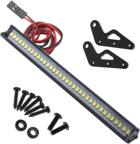 Vista 4 de ShareGoo Lámpara de techo de metal superbrillante de 36 luces LED compatibles con Traxxas TRX-4 90046 D90 Axial SCX10 1/10 RC Crawler, 5.9 pulgadas