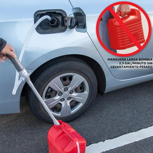 Vista 2 de Jumbl - Bomba automática de transferencia de combustible con parada automática, 3 veces más potente, alimentada por batería tipo D, manguera