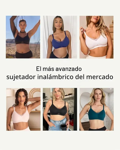 Vista 2 de HONEYLOVE Sujetadores para Mujeres - Brasier cruzado sin aros - Cómodo soporte sin varillas Runway