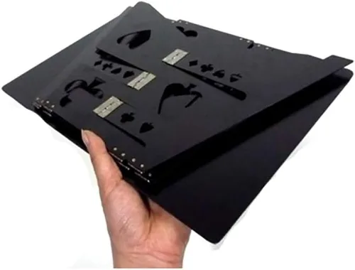 Vista 3 de Enjoyer Mesa plegable mágica de póquer, trucos mágicos, accesorios de escenario, ilusiones para magos, accesorios fáciles de transportar (negro)